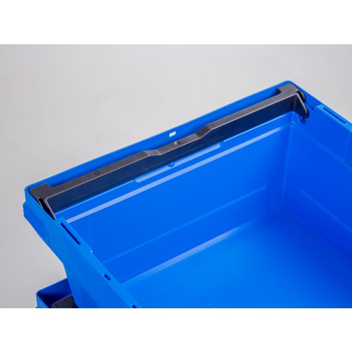 Caisse plastique ajourée empilable emboîtable bicolorée 60x40x19 cm